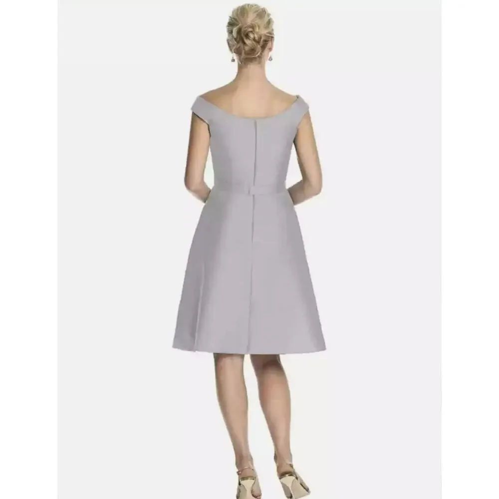 NWT‎ Alfred Sung Off the Shoulder Cocktail Dress in Twirl Pink